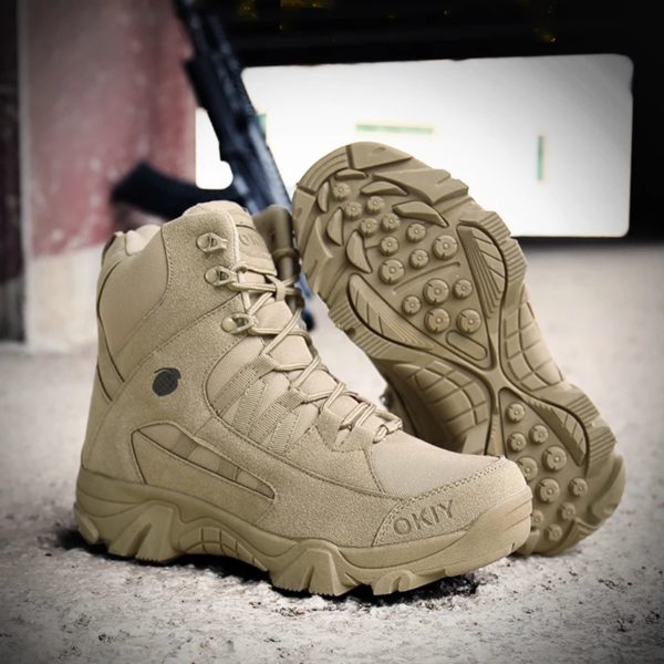 Bottines militaires décontractées pour hommes, chaussures de sécurité à plate-forme de Combat tactique, de l'armée, de randonnée, de travail