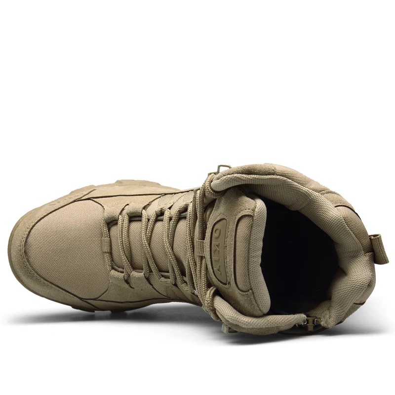 Bottines militaires décontractées pour hommes, chaussures de sécurité à plate-forme de Combat tactique, de l'armée, de randonnée, de travail