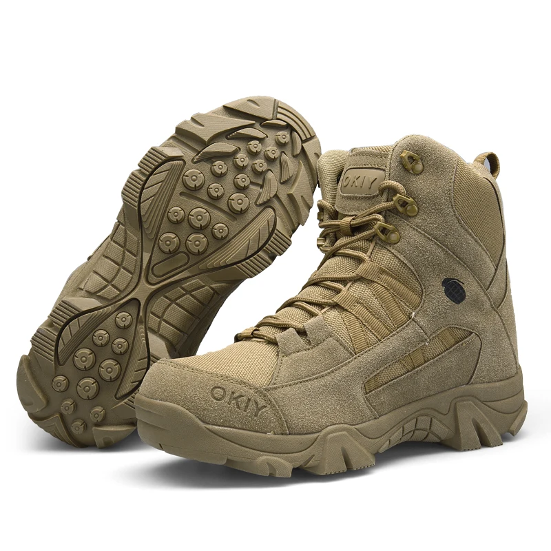 Bottines militaires décontractées pour hommes, chaussures de sécurité à plate-forme de Combat tactique, de l'armée, de randonnée, de travail