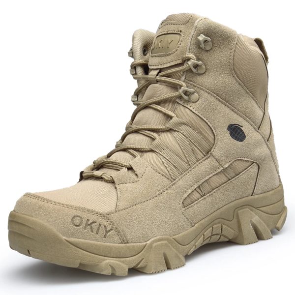 Bottines militaires décontractées pour hommes, chaussures de sécurité à plate-forme de Combat tactique, de l'armée, de randonnée, de travail – Image 2