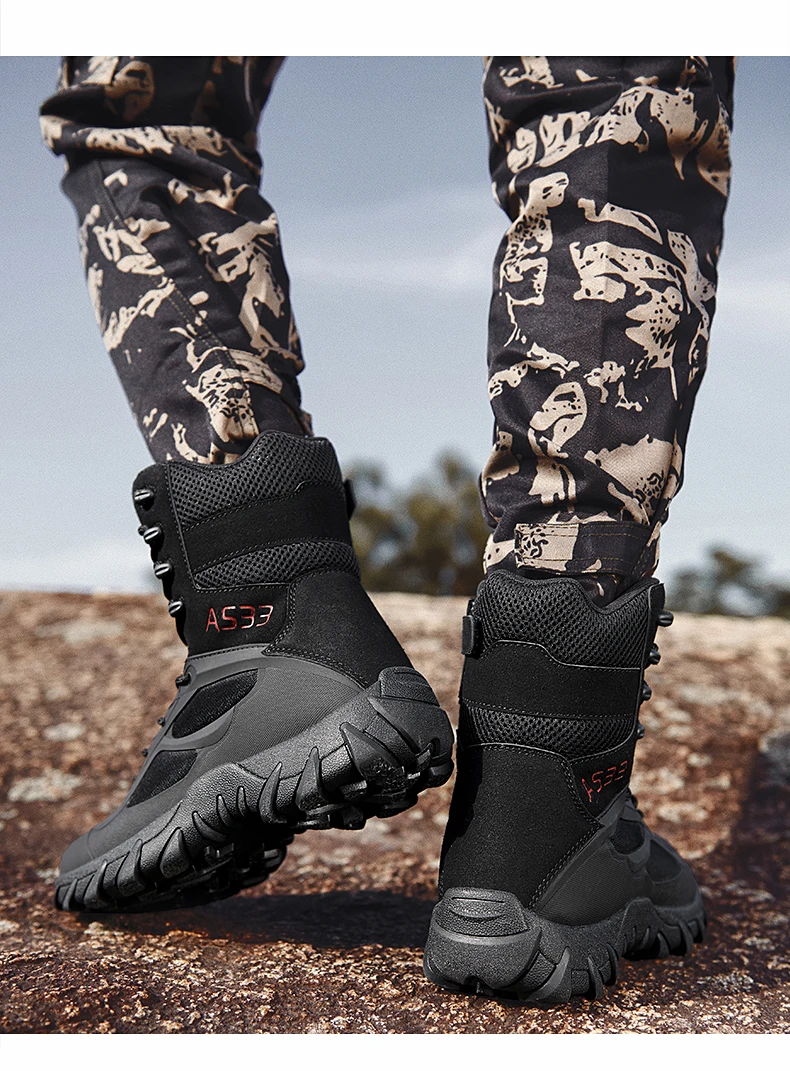 Bottes de randonnée légères dans le désert pour hommes, chaussures de plein air, bottes de saut dans la jungle, vêtements non ald, bottes de degré Bottes de randonnée légères dans le désert pour hommes, chaussures de plein air, bottes de saut dans la jungle, vêtements non ald, bottes de degré