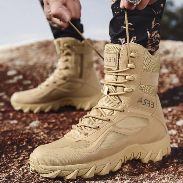 Bottes de randonnée légères dans le désert pour hommes, chaussures de plein air, bottes de saut dans la jungle, vêtements non ald, bottes de degré – Image 3