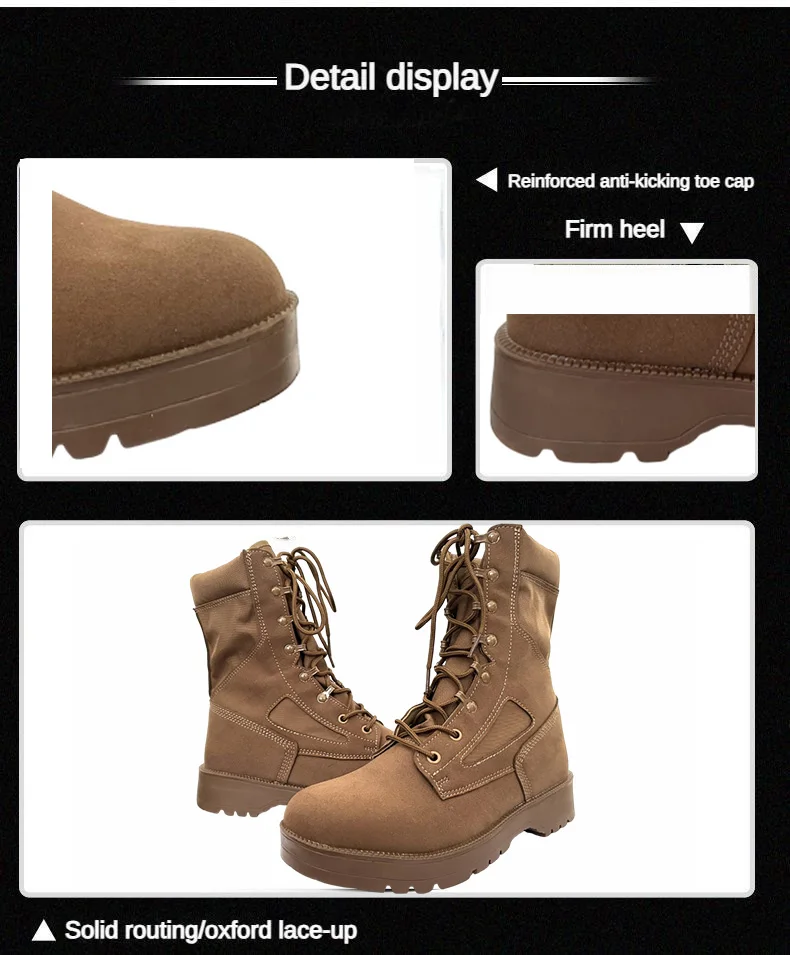 Bottes Dulskip respirantes en cuir pour hommes, randonnée en plein air dans le désert, rinçage masculin, nouvelle marque