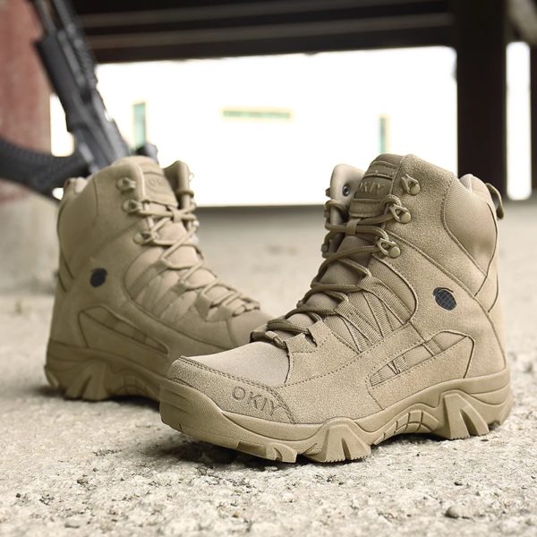 Bottes à plateforme coordonnantes pour hommes, chaussures de terrain militaires des forces spéciales, chaussures d'extérieur légères, anti-chute, Zapatillas Zbre – Image 6