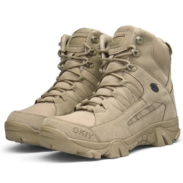 Bottes à plateforme coordonnantes pour hommes, chaussures de terrain militaires des forces spéciales, chaussures d'extérieur légères, anti-chute, Zapatillas Zbre – Image 2