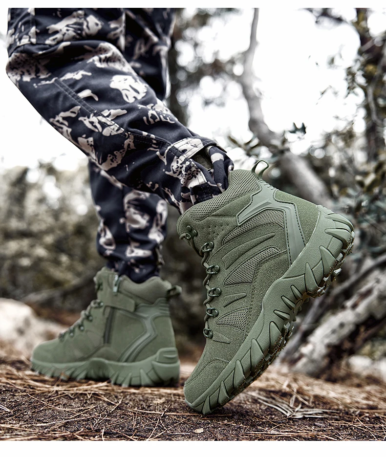 Bottes militaires décontractées pour hommes, chaussures de randonnée, baskets pour hommes, sports et loisirs, mocassins à plateforme