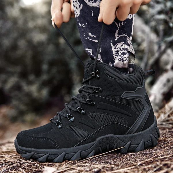 Bottes militaires décontractées pour hommes, chaussures de randonnée, baskets pour hommes, sports et loisirs, mocassins à plateforme – Image 6