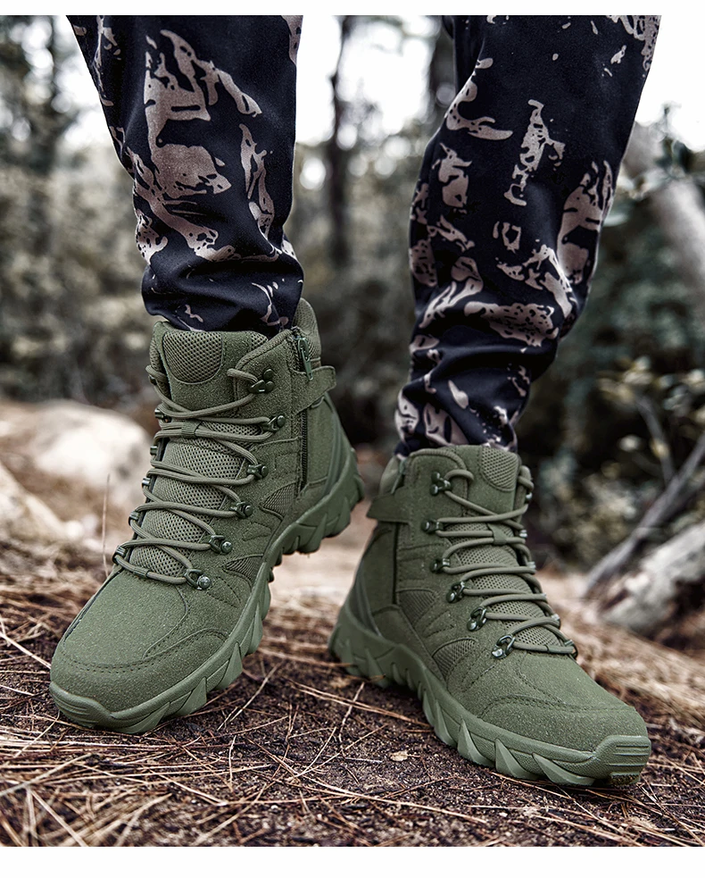 Bottes militaires décontractées pour hommes, chaussures de randonnée, baskets pour hommes, sports et loisirs, mocassins à plateforme