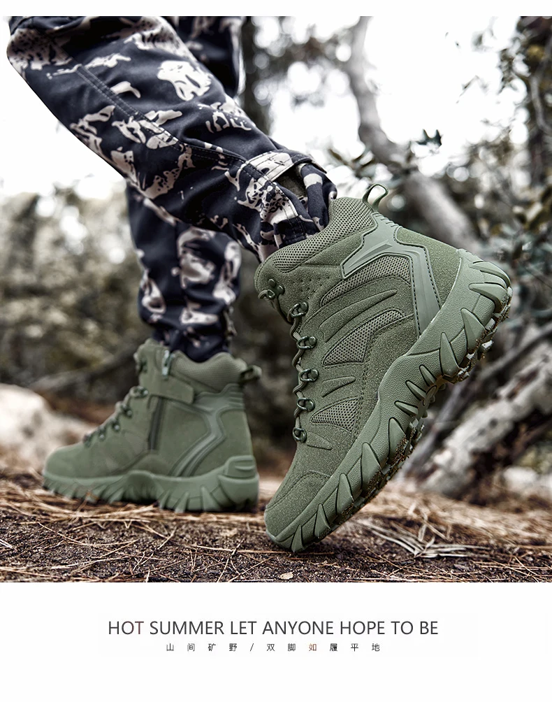 Bottes militaires décontractées pour hommes, chaussures de randonnée, baskets pour hommes, sports et loisirs, mocassins à plateforme