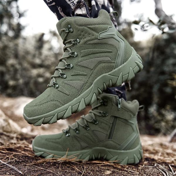 Bottes militaires décontractées pour hommes, chaussures de randonnée, baskets pour hommes, sports et loisirs, mocassins à plateforme – Image 3