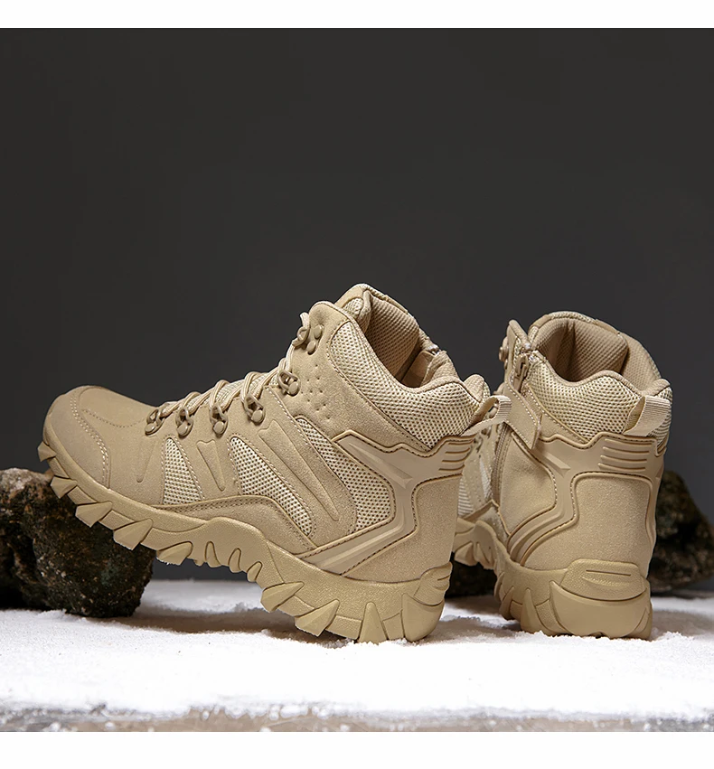 Bottes militaires décontractées pour hommes, chaussures de randonnée, baskets pour hommes, sports et loisirs, mocassins à plateforme