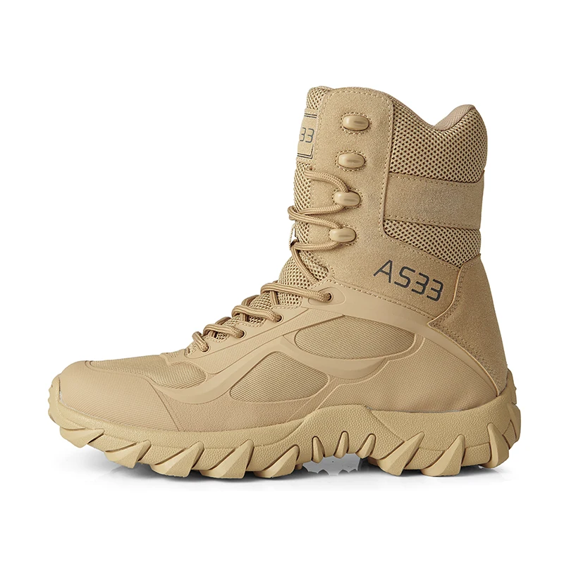 Bottes en cuir de marque de haute qualité pour hommes, chaussures de sécurité pour le travail, Duldesert Skip, chaussures de chasse en plein air, bottes de rinçage, nouveau
