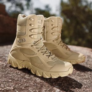 Bottes en cuir de marque de haute qualité pour hommes, chaussures de sécurité pour le travail, Duldesert Skip, chaussures de chasse en plein air, bottes de rinçage, nouveau