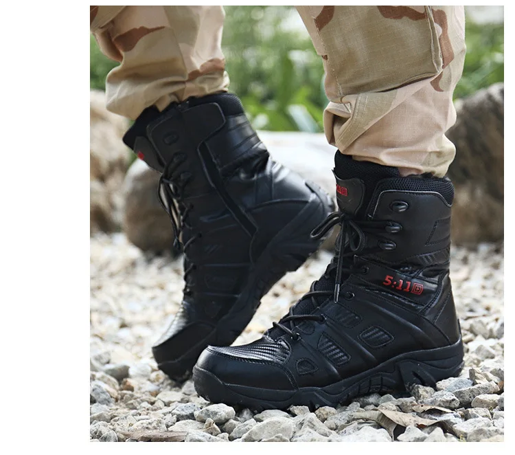 Bottes de randonnée montantes pour hommes, chaussures de plein air anti-collision, chaussures de travail, baskets de trekking anti-ald, nouveau