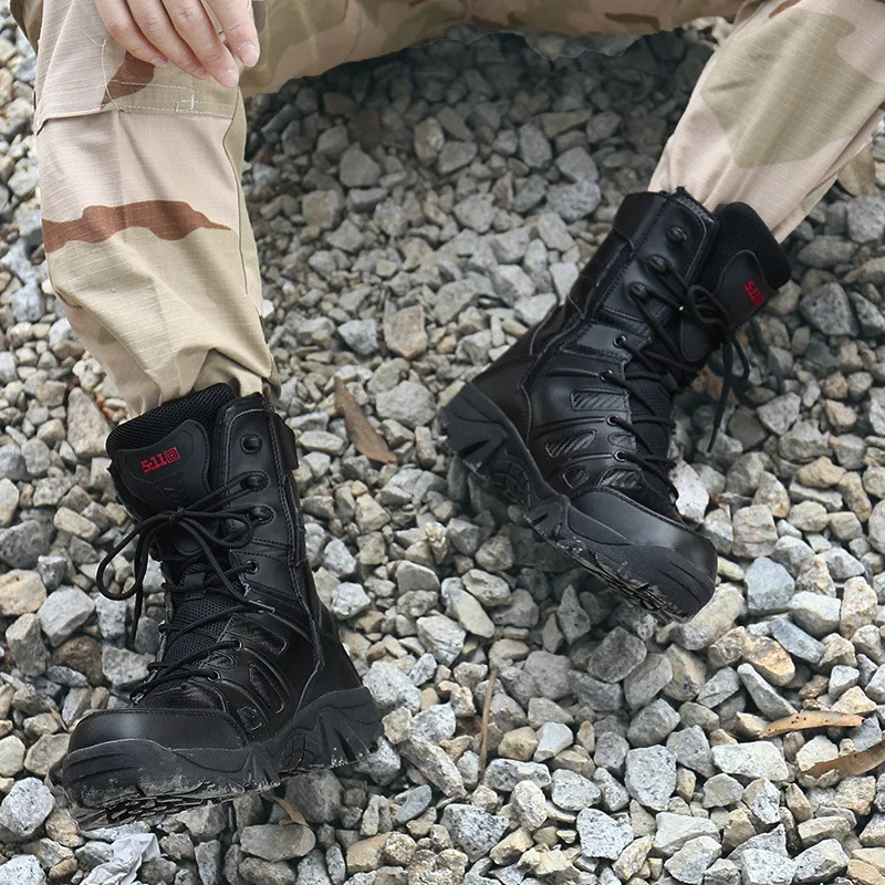 Bottes de randonnée montantes pour hommes, chaussures de plein air anti-collision, chaussures de travail, baskets de trekking anti-ald, nouveau