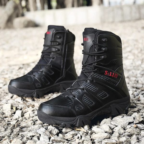 Bottes de randonnée montantes pour hommes, chaussures de plein air anti-collision, chaussures de travail, baskets de trekking anti-ald, nouveau – Image 4