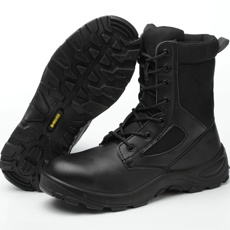 Bottes de travail et de sécurité pour hommes, chaussures de protection, anti-écrasement, bottes de saut dans le désert, bottes Parker en acier, perforation, extérieur