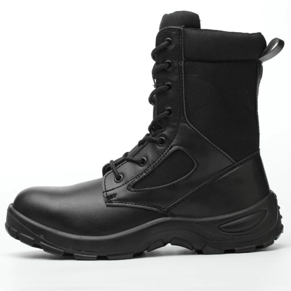 Bottes de travail et de sécurité pour hommes, chaussures de protection, anti-écrasement, bottes de saut dans le désert, bottes Parker en acier, perforation, extérieur – Image 2