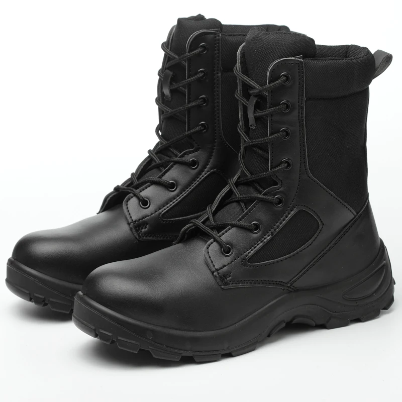 Bottes de travail et de sécurité pour hommes, chaussures de protection, anti-écrasement, bottes de saut dans le désert, bottes Parker en acier, perforation, extérieur