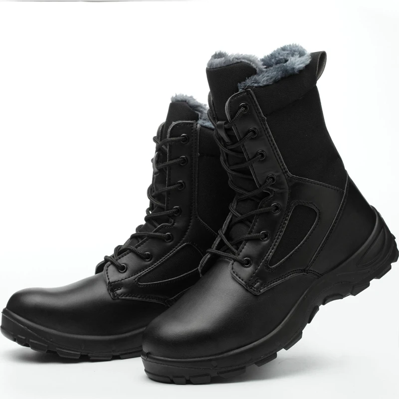 Bottes de travail et de sécurité pour hommes, chaussures de protection, anti-écrasement, bottes de saut dans le désert, bottes Parker en acier, perforation, extérieur