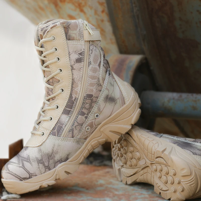 DulMilitary-Bottes de randonnée authentiques pour hommes, chaussures de l'armée américaine, chasse, trekking, camping, canadisme, travail d'hiver, 2021
