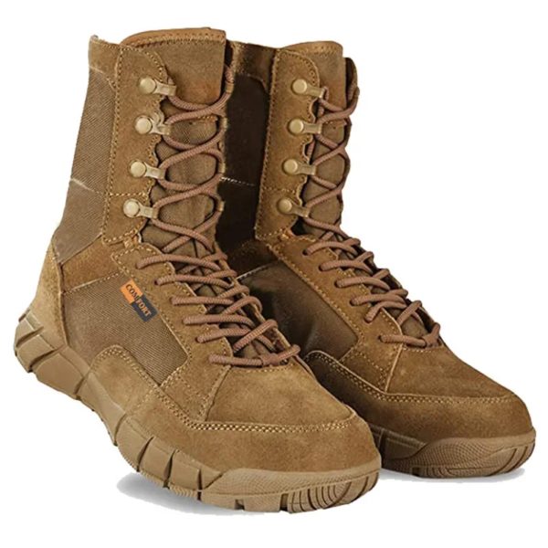 Bottes hautes du désert pour hommes, chaussures de randonnée en plein air, bottes de saut de soldat, haute qualité – Image 6