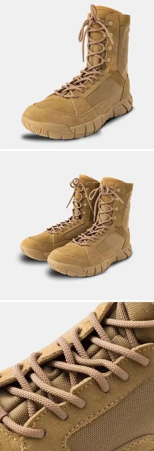 Bottes hautes du désert pour hommes, chaussures de randonnée en plein air, bottes de saut de soldat, haute qualité