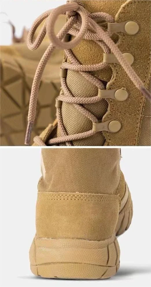 Bottes hautes du désert pour hommes, chaussures de randonnée en plein air, bottes de saut de soldat, haute qualité