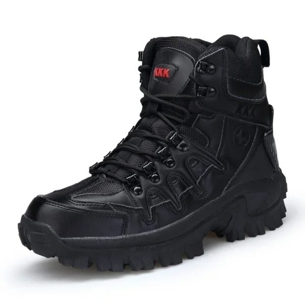 Bottes militaires pour hommes, chaussures de sécurité au travail, bottes de moto, botte de rinçage pour hommes, grande taille 39-46 – Image 3