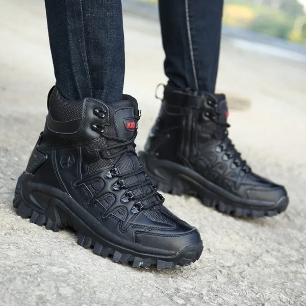 Bottes militaires pour hommes, chaussures de sécurité au travail, bottes de moto, botte de rinçage pour hommes, grande taille 39-46 – Image 6