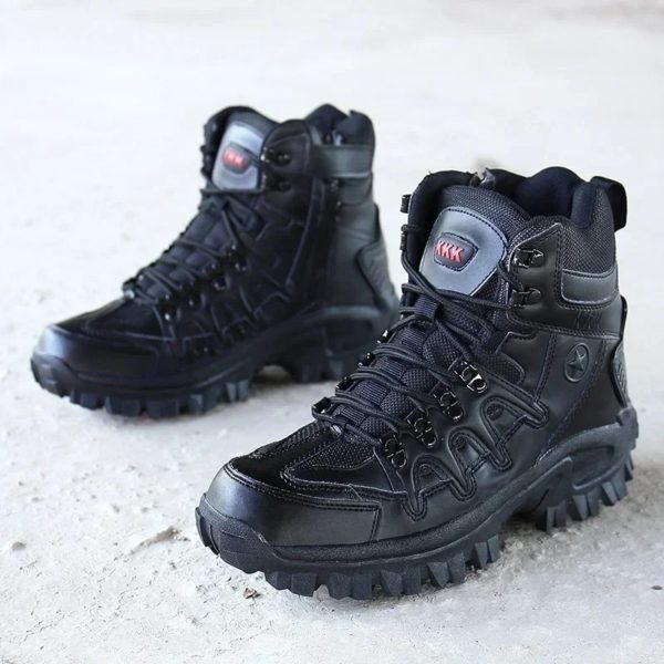 Bottes militaires pour hommes, chaussures de sécurité au travail, bottes de moto, botte de rinçage pour hommes, grande taille 39-46 – Image 5