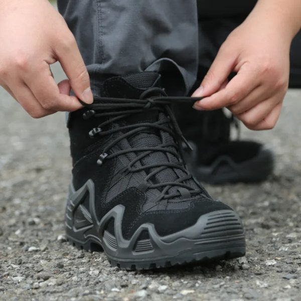 Bottes de rinçage de chasse décontractées pour hommes, bottes de travail de randonnée en plein air, chaussures de moto – Image 4