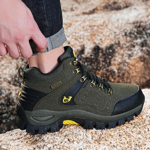 Bottines classiques en daim de vache pour hommes, chaussures de randonnée résistantes à l'usure, baskets de marche confortables pour hommes, chaussures tactiques – Image 6