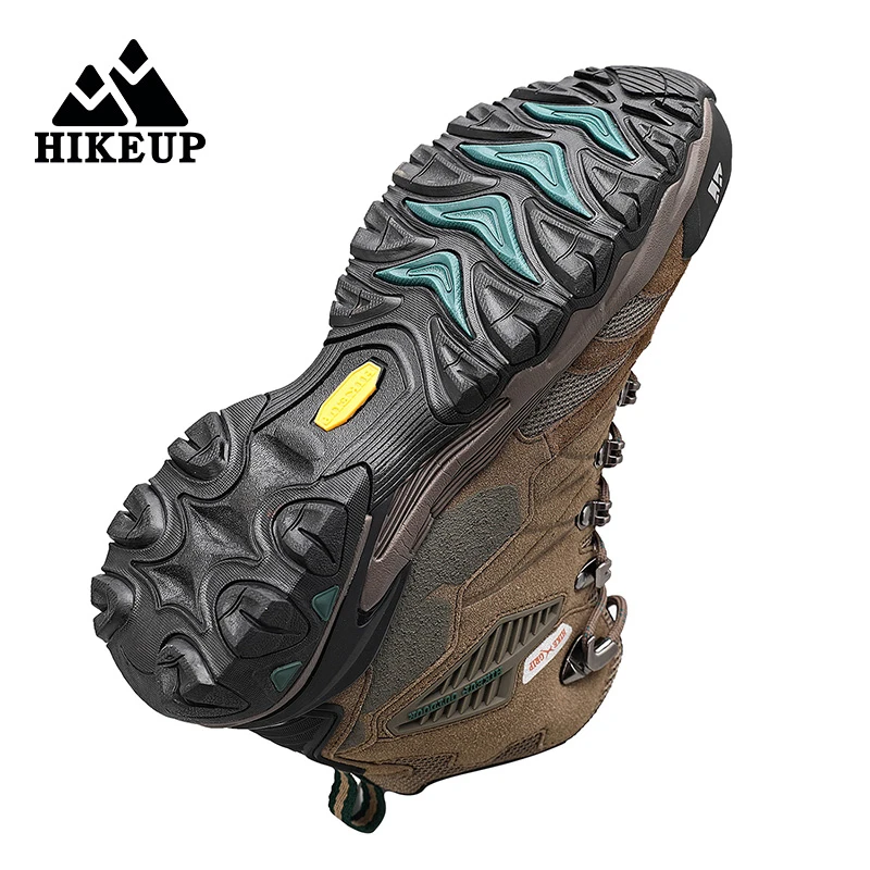 HIKEUP-Bottes de randonnée en daim imperméables pour hommes, chaussures de trekking, bottes militaires Dulskip, haut, extérieur, hiver