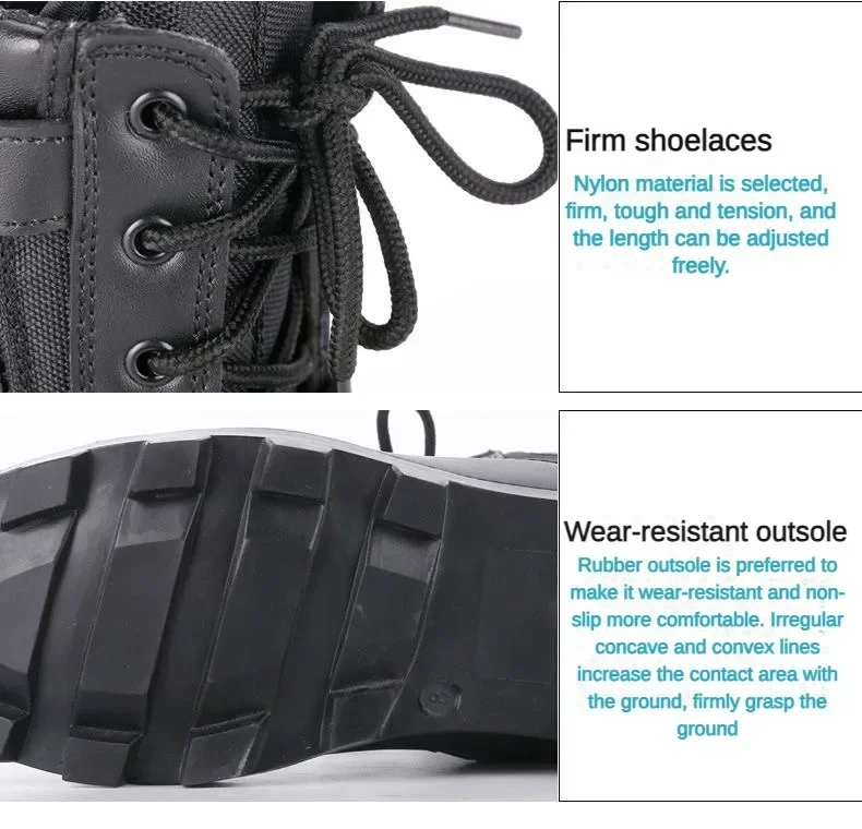 LAHORS-Bottes de randonnée en cuir de vachette pour hommes, chaussures de sport en plein air, bottes de saut dans le désert, chaussures de sécurité au travail