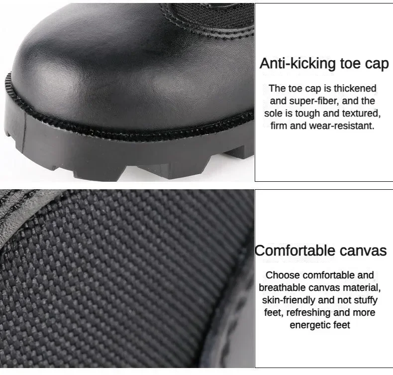 LAHORS-Bottes de randonnée en cuir de vachette pour hommes, chaussures de sport en plein air, bottes de saut dans le désert, chaussures de sécurité au travail