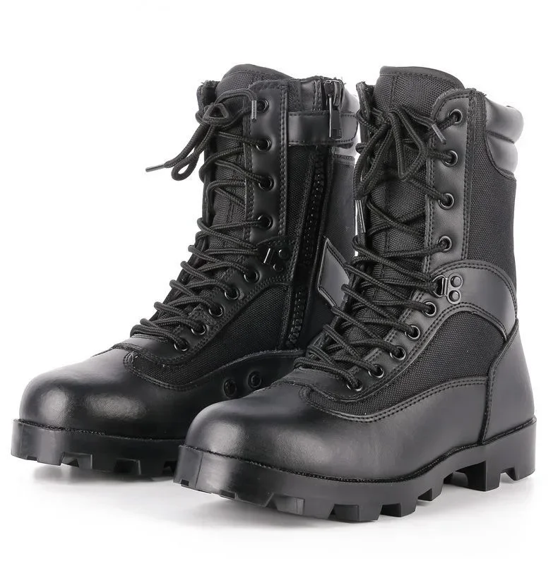 LAHORS-Bottes de randonnée en cuir de vachette pour hommes, chaussures de sport en plein air, bottes de saut dans le désert, chaussures de sécurité au travail