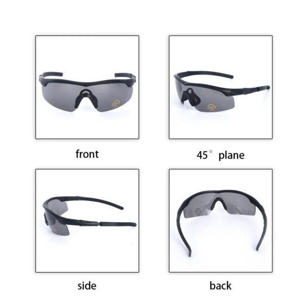 Lunettes de soleil polarisées de l'armée pour hommes et femmes, lunettes militaires de protection 3.0, lunettes de tir de paintball, lunettes de soleil de cyclisme DulMTB – Image 5