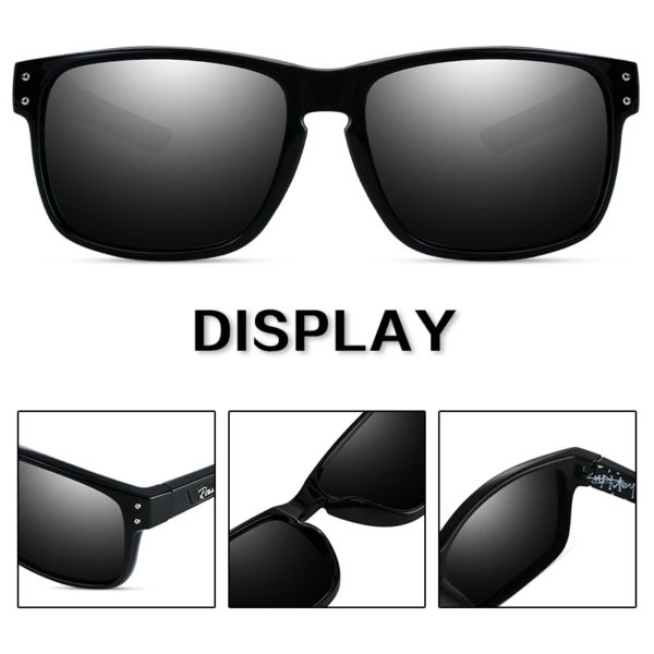 Lunettes de soleil carrées polarisées pour hommes, lunettes de conduite, lunettes de pêche, mode sportive, UV400, TR90 – Image 5
