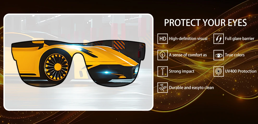 Lunettes de soleil carrées polarisées pour hommes, lunettes de conduite, lunettes de pêche, mode sportive, UV400, TR90