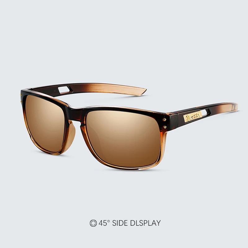 Lunettes de soleil carrées polarisées pour hommes, lunettes de conduite, lunettes de pêche, mode sportive, UV400, TR90