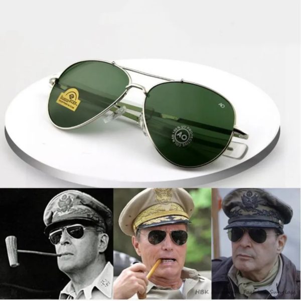 Lunettes de soleil d'aviation pour hommes et femmes, lunettes de soleil optiques militaires de l'armée américaine, lunettes de soleil pilote AO, 2021 Oculos De Sites Mascul37, 8057