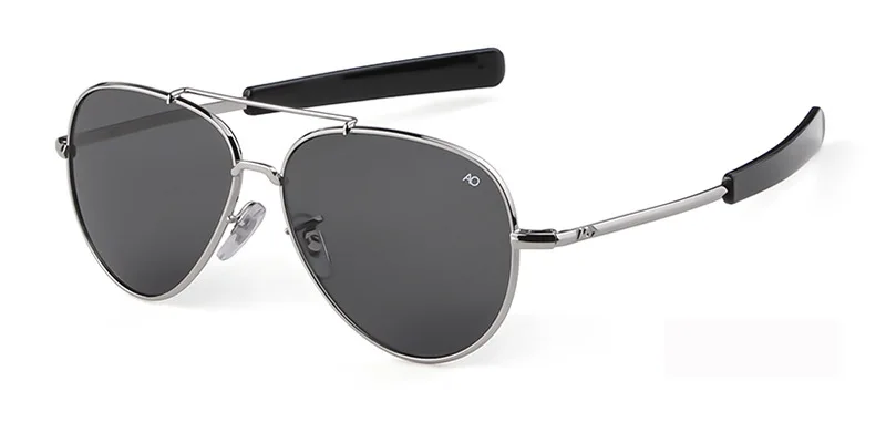 Lunettes de soleil d'aviation pour hommes et femmes, lunettes de soleil optiques militaires de l'armée américaine, lunettes de soleil pilote AO, 2021 Oculos De Sites Mascul37, 8057