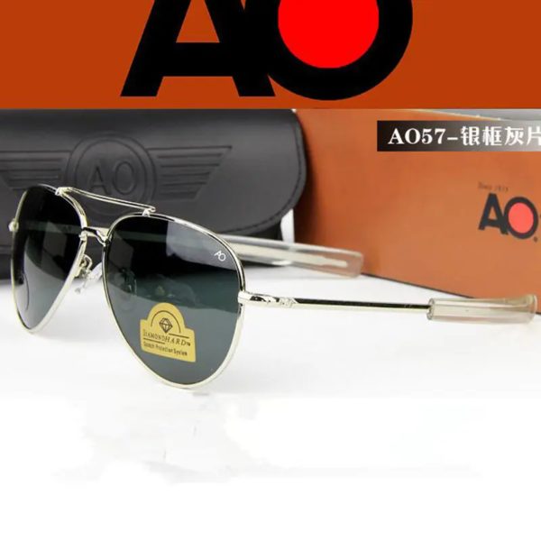 Lunettes de soleil d'aviation pour hommes et femmes, lunettes de soleil optiques militaires de l'armée américaine, lunettes de soleil pilote AO, 2021 Oculos De Sites Mascul37, 8057 – Image 3