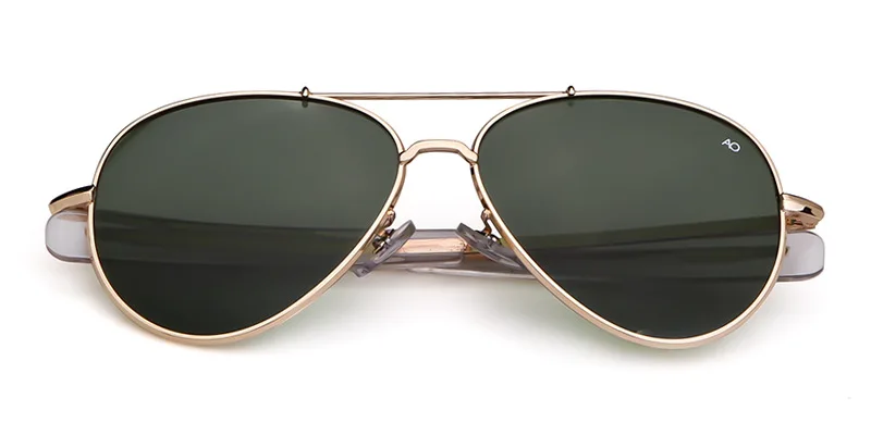 Lunettes de soleil d'aviation pour hommes et femmes, lunettes de soleil optiques militaires de l'armée américaine, lunettes de soleil pilote AO, 2021 Oculos De Sites Mascul37, 8057