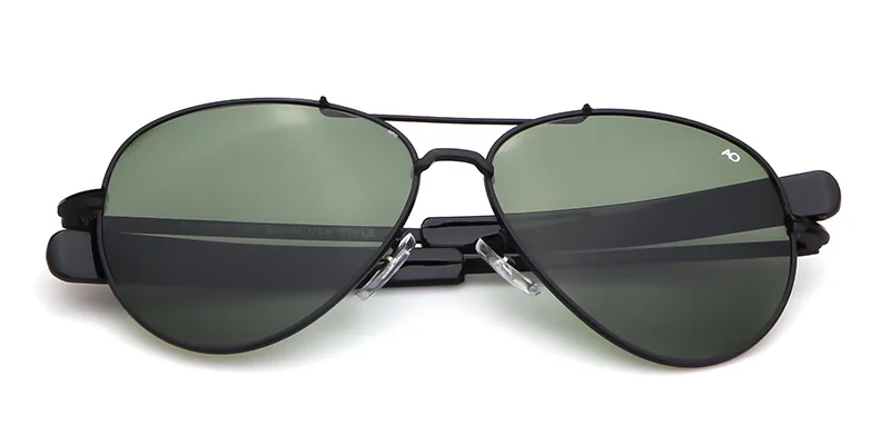 Lunettes de soleil d'aviation pour hommes et femmes, lunettes de soleil optiques militaires de l'armée américaine, lunettes de soleil pilote AO, 2021 Oculos De Sites Mascul37, 8057