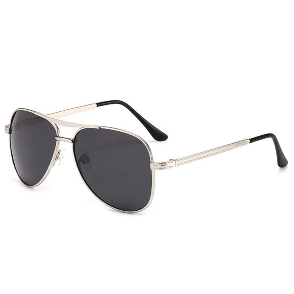 Lunettes de soleil polarisées à double faisceau en métal pour hommes – Image 2