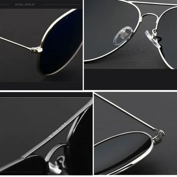 Lunettes de soleil polarisées classiques vintage pour hommes et femmes, verres à revêtement moulé, accessoires de lunettes, lunettes de soleil à la mode pour hommes et femmes – Image 6