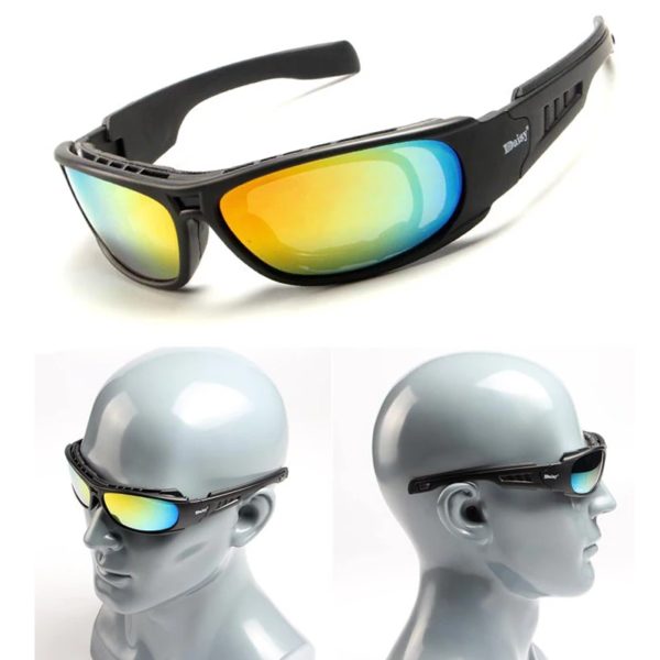 Dure AndrC6 DulPolarized-Lunettes de soleil militaires pour hommes, lunettes de protection pour odorà air comprimé, document de tir à balles – Image 2