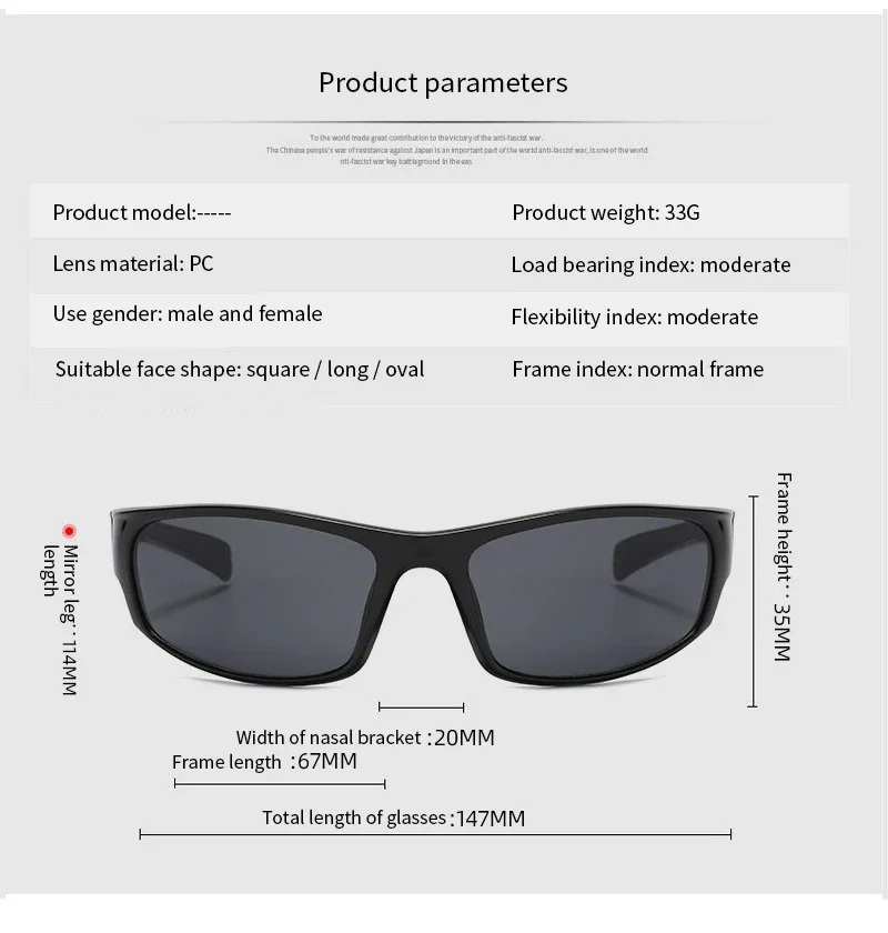 Lunettes de soleil de cyclisme pour hommes et femmes, lunettes de soleil de sport, lunettes de camping, randonnée, équipement de vélo, mode